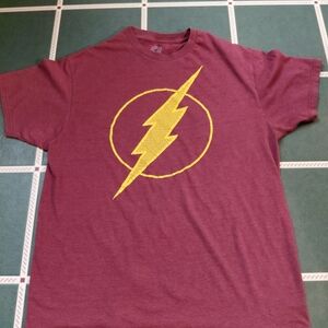 DC Comics Originals Logo Tee in Maroon with White Print